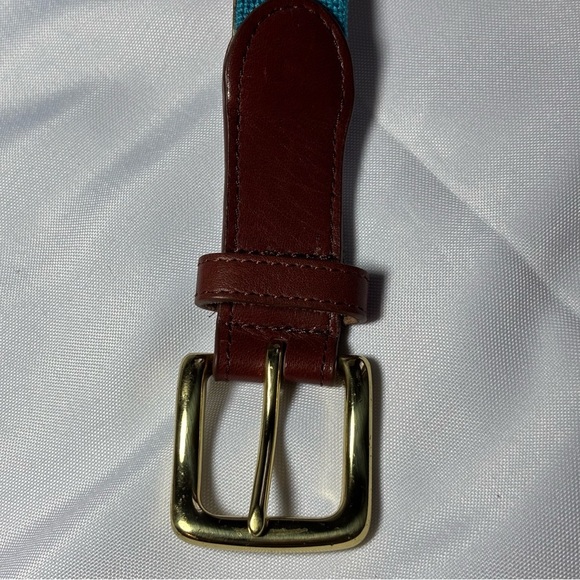 Tucker Blair Needlepoint Smiley Face Belt 36 - Picture 3 of 9